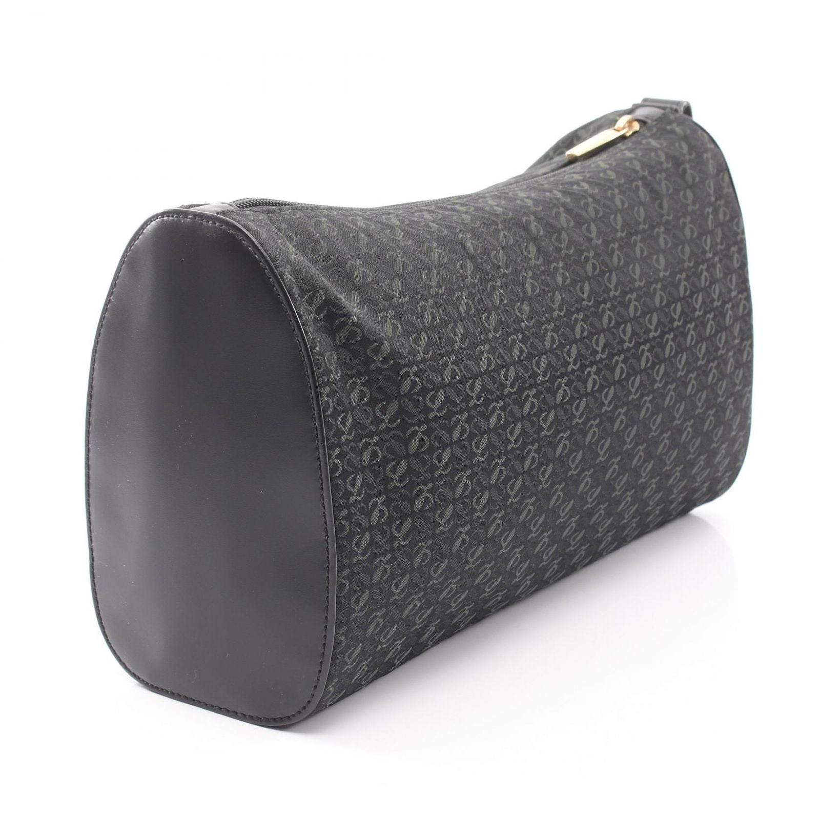 Loewe Clutch Anagram Black Green Canvas Leather — view 2