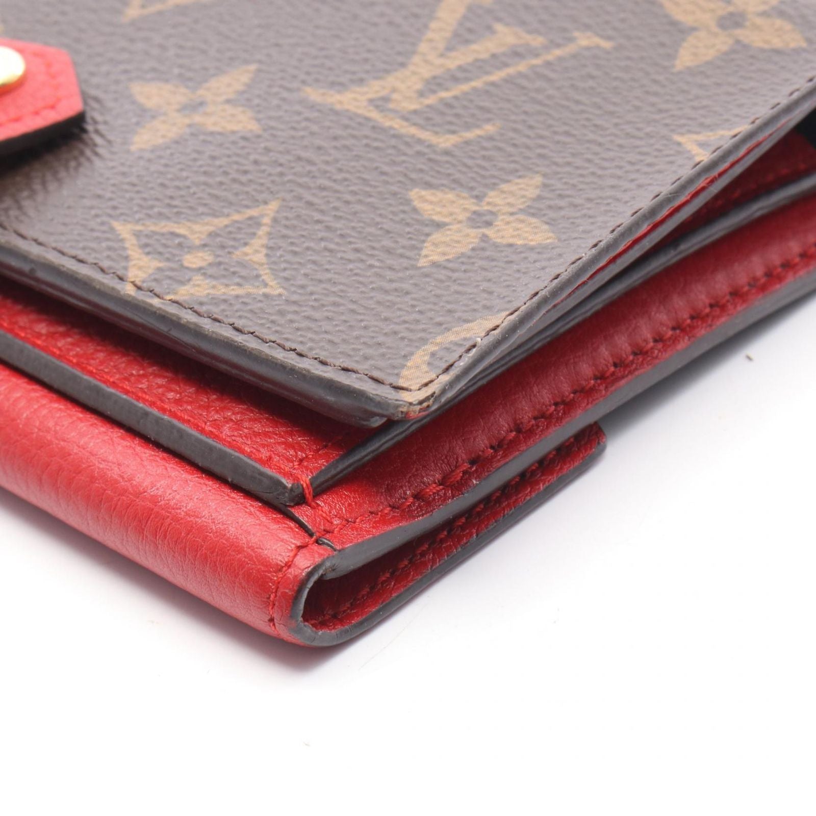 Louis Vuitton Hook Wallet Portefeuille Pallas Compact Cerise Leather — view 8