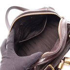 Celine Shoulder Bag Dark Brown Leather — view 3