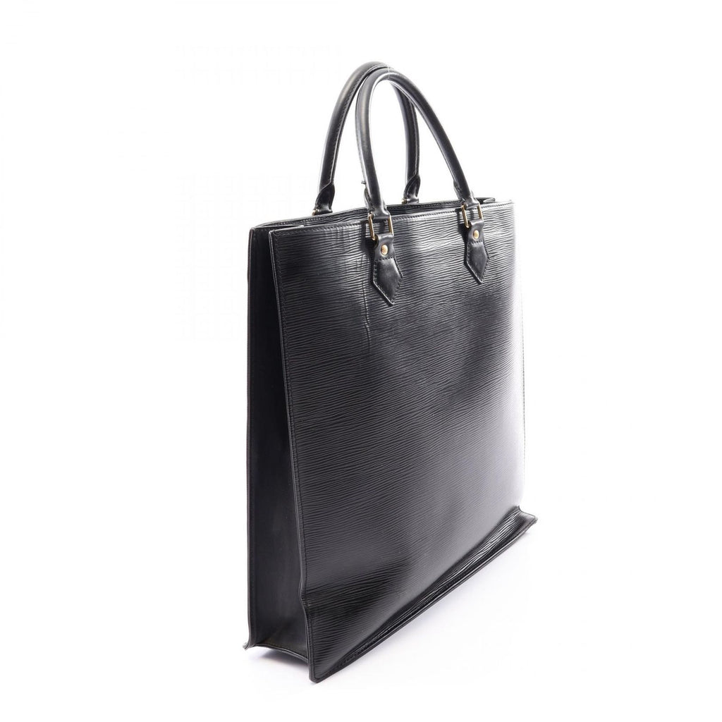 Louis Vuitton Tote Sac Plat Noir Leather Sac — view 2
