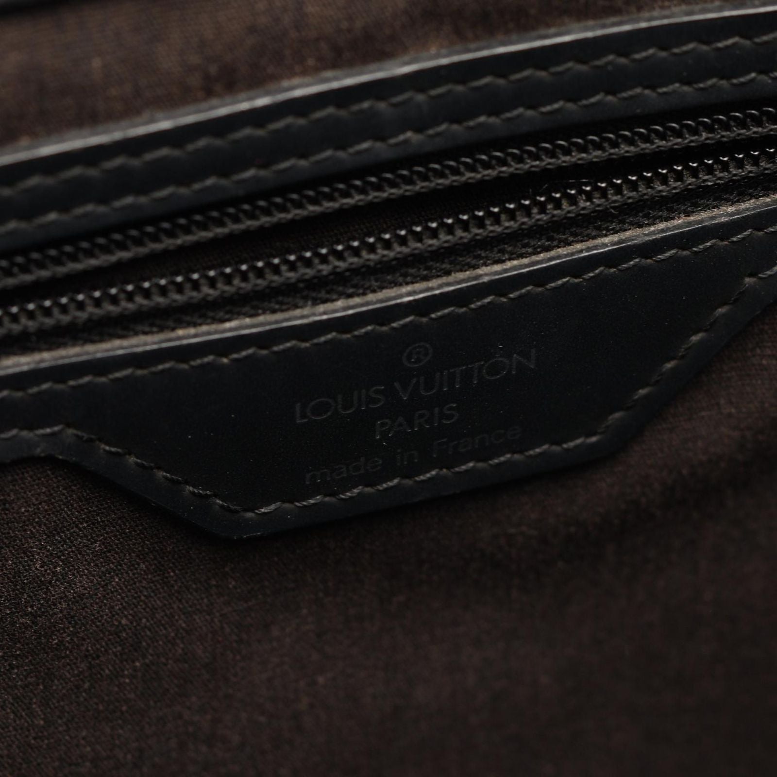 Louis Vuitton Tote Sac Plat Noir Leather Sac — view 4