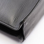 Louis Vuitton Tote Sac Plat Noir Leather Sac — view 6