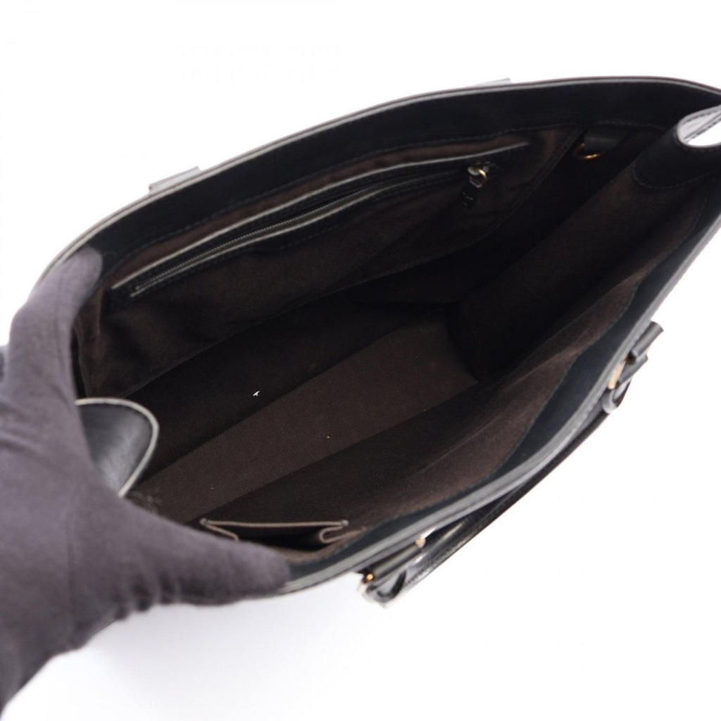 Louis Vuitton Tote Sac Plat Noir Leather Sac — view 3