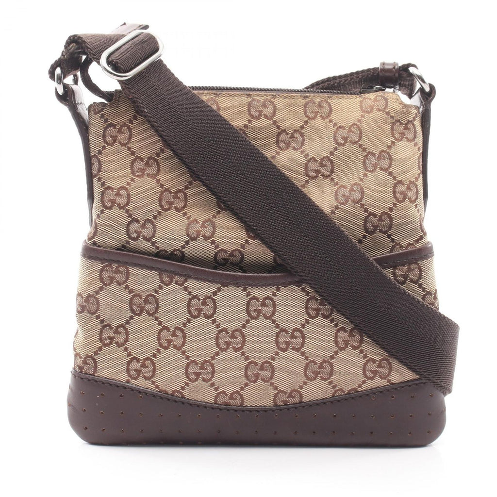 Gucci Shoulder Bag GG Canvas Beige Brown