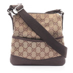 Gucci Shoulder Bag GG Canvas Beige Brown