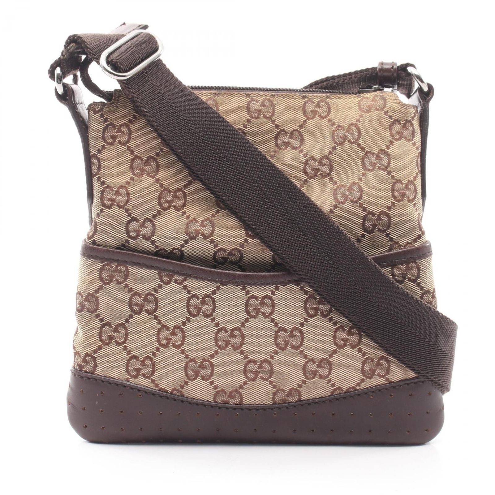 Gucci Shoulder Bag GG Canvas Beige Brown