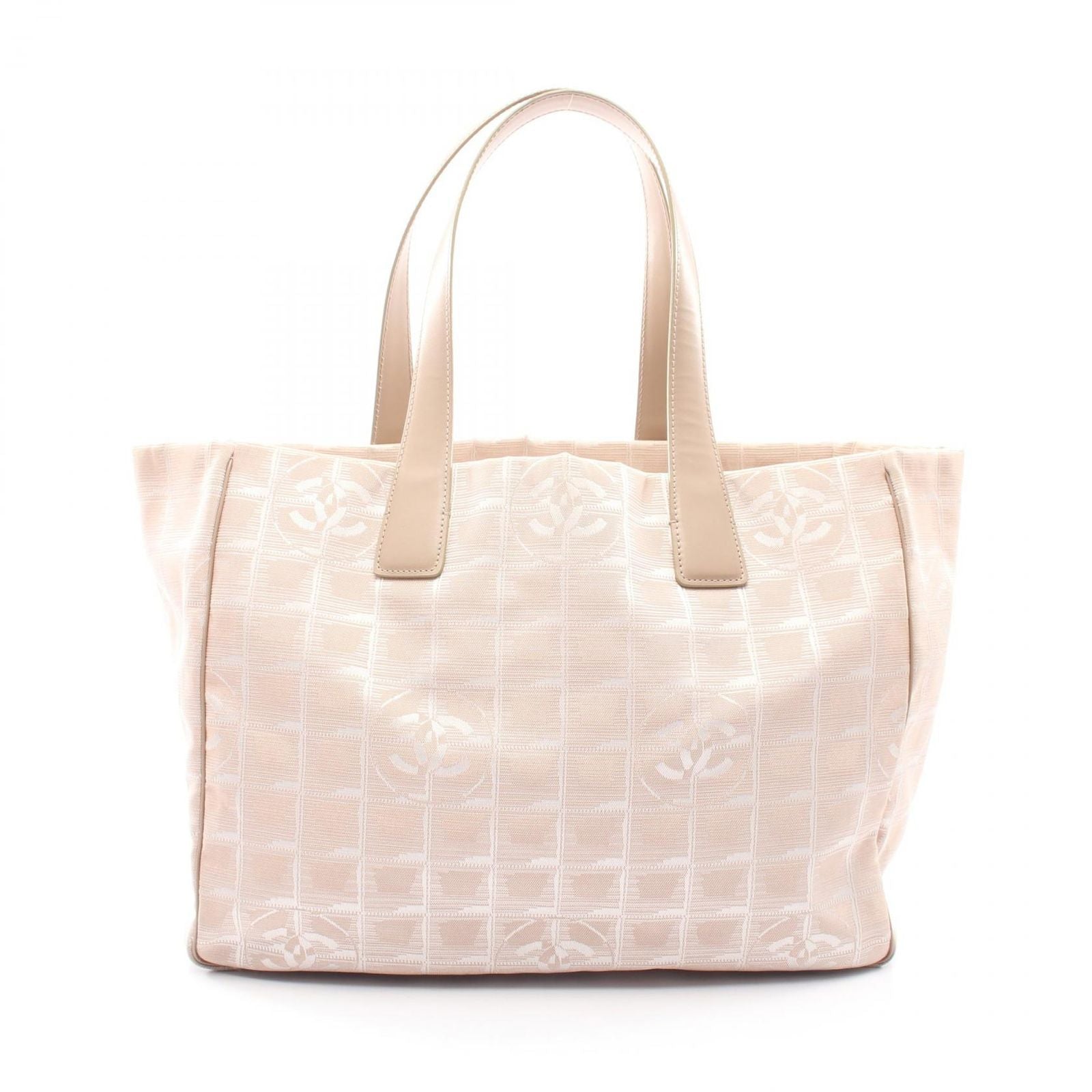 Chanel Tote New Travel Line Beige Leather
