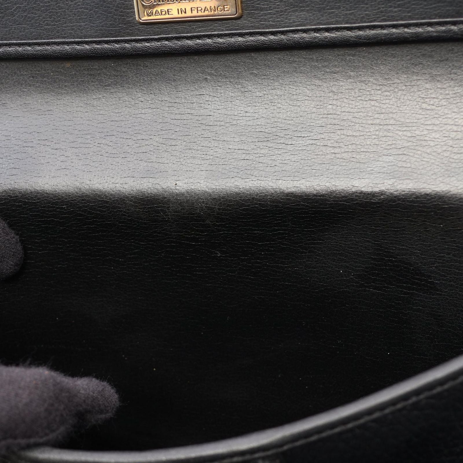 Dior Shoulder Bag CD Logo Black Leather — view 7