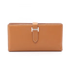 Hermes Bifold Wallet Bearn Souffle Gold Leather Calf
