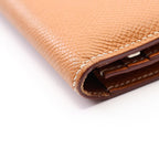 Hermes Bifold Wallet Bearn Souffle Gold Leather Calf — view 9