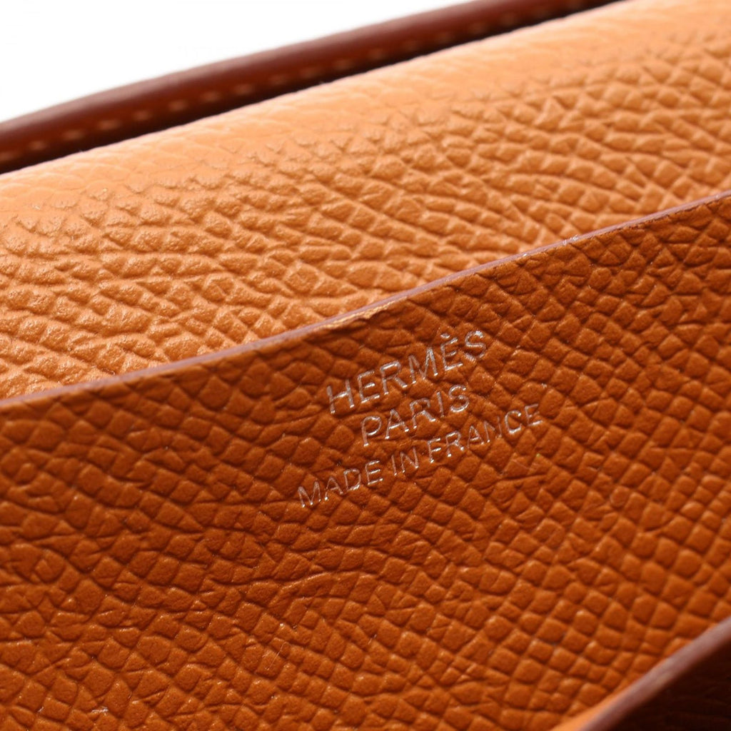Hermes Bifold Wallet Bearn Souffle Gold Leather Calf — view 4