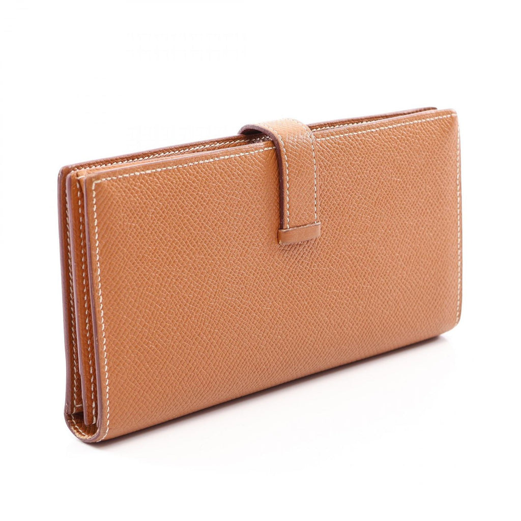 Hermes Bifold Wallet Bearn Souffle Gold Leather Calf — view 2
