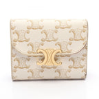 Celine Trifold Wallet Triomphe Small Flap White