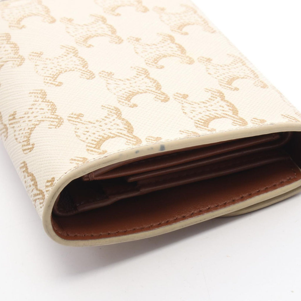 Celine Trifold Wallet Triomphe Small Flap White — view 9
