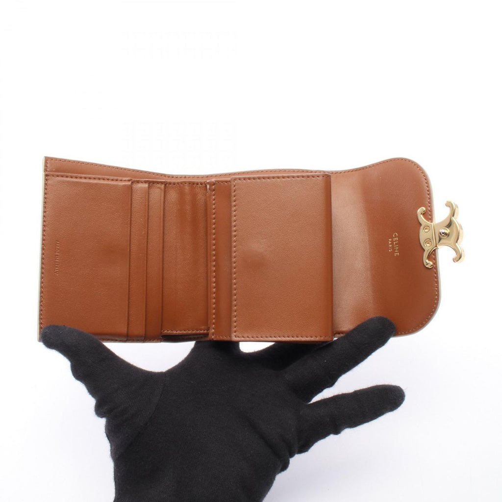 Celine Trifold Wallet Triomphe Small Flap White — view 3