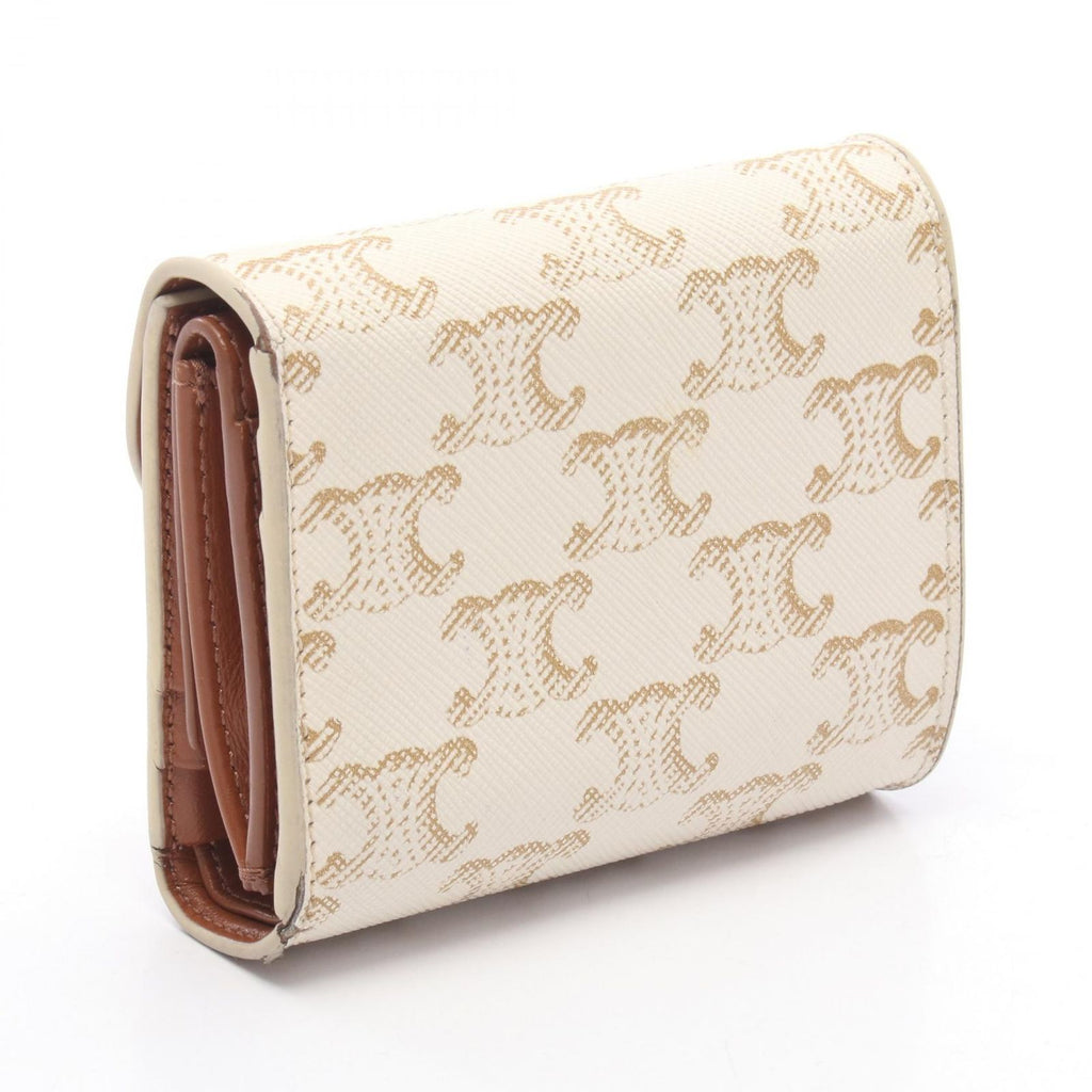 Celine Trifold Wallet Triomphe Small Flap White — view 2