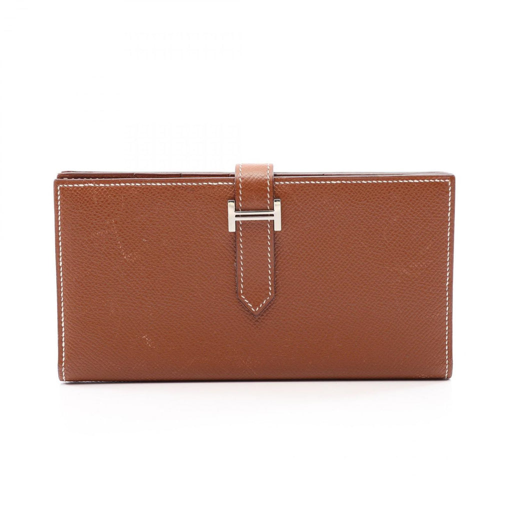 Hermes Bifold Wallet Bearn Souffle Cognac