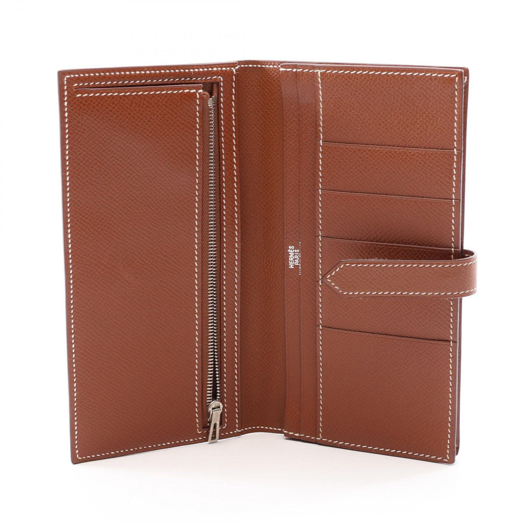 Hermes Bifold Wallet Bearn Souffle Cognac — view 3