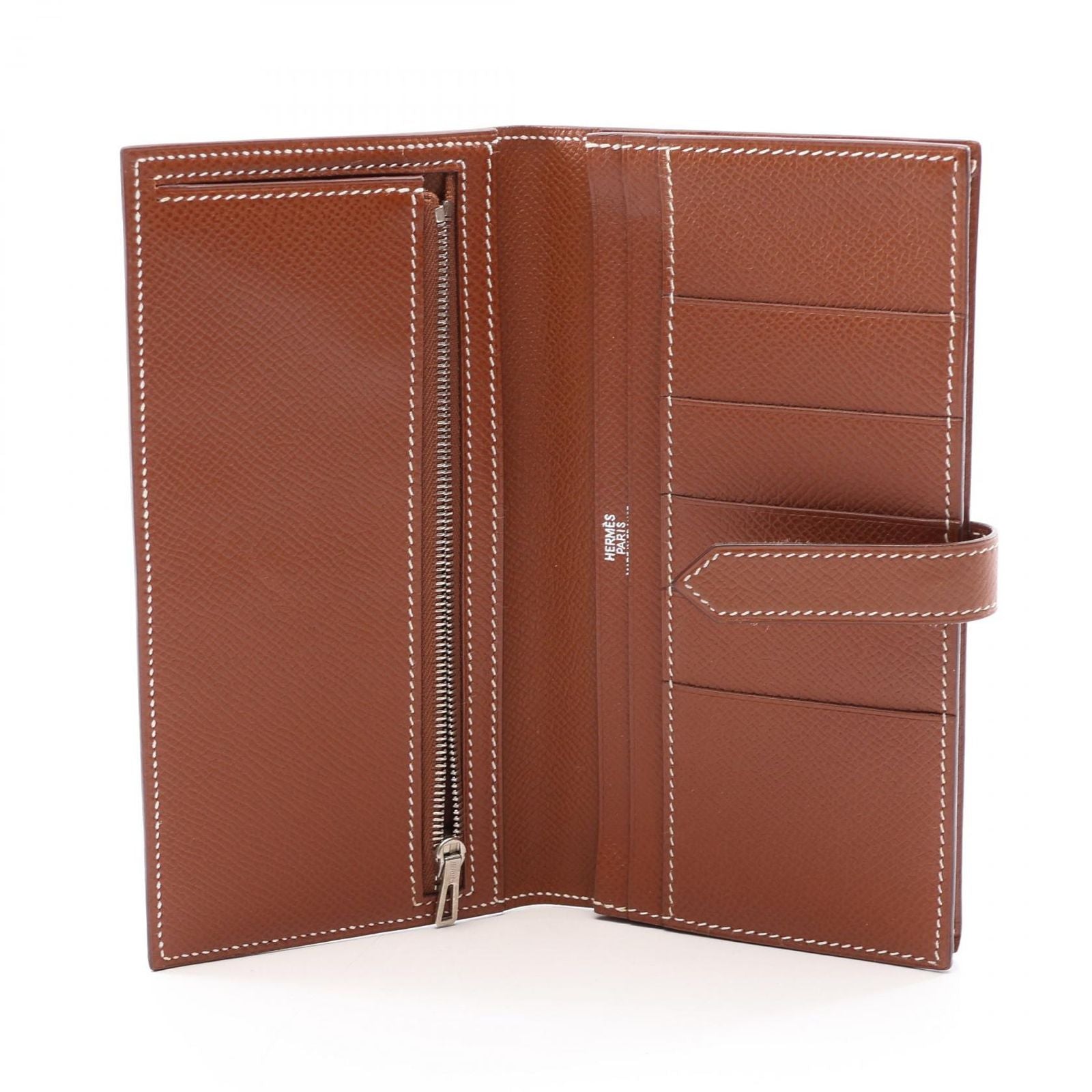 Hermes Bifold Wallet Bearn Souffle Cognac — view 3
