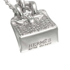 Hermes Amulet Birkin Diamond Necklace 40 cm 18k WG — view 4