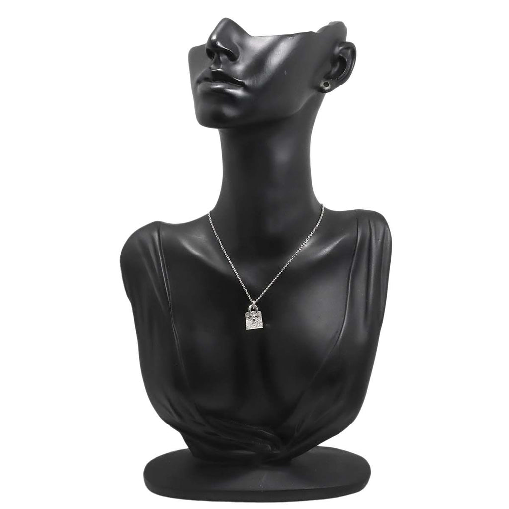 Hermes Amulet Birkin Diamond Necklace 40 cm 18k WG — view 7