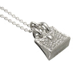 Hermes Amulet Birkin Diamond Necklace 40 cm 18k WG — view 3