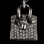 Hermes Amulet Birkin Diamond Necklace 40 cm 18k WG — view 6