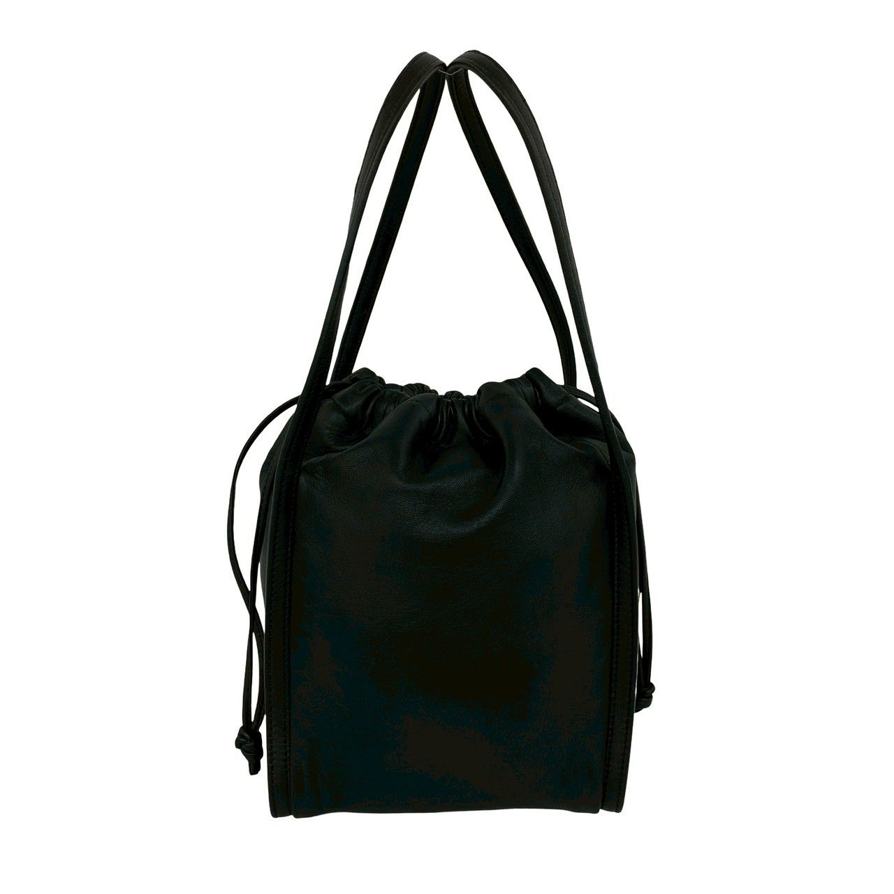 Loewe Vintage Anagram Logo Nappa Leather Drawstring Handbag Mini Tote Black — view 3