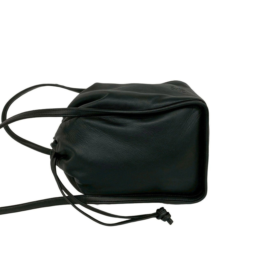 Loewe Vintage Anagram Logo Nappa Leather Drawstring Handbag Mini Tote Black — view 5