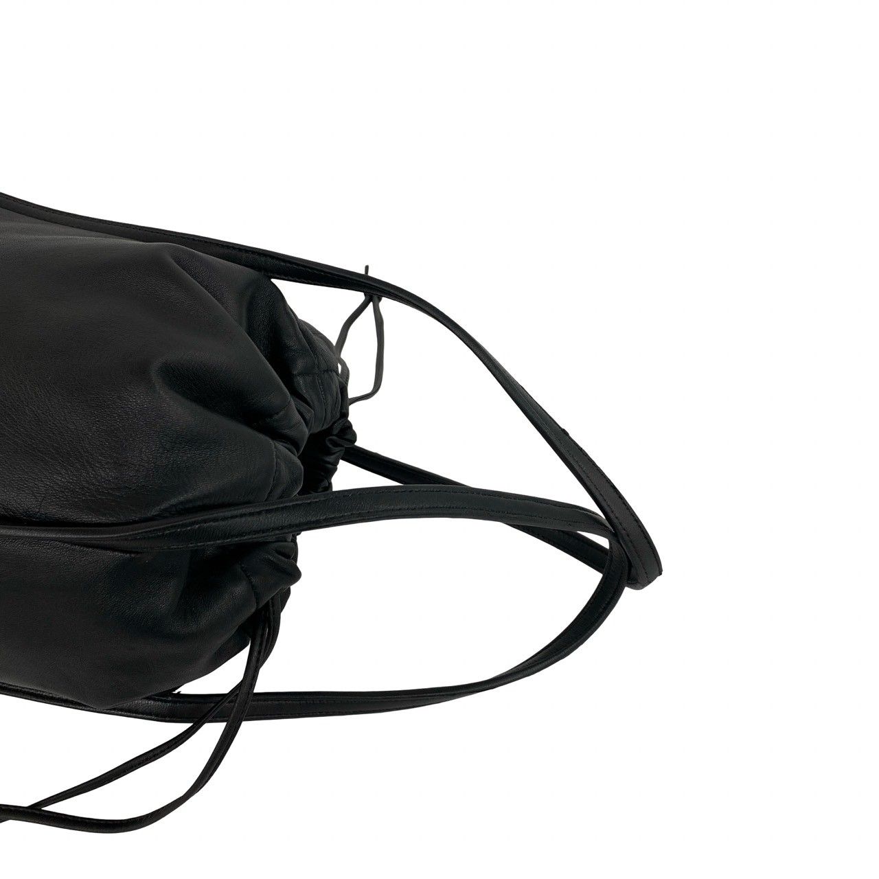 Loewe Vintage Anagram Logo Nappa Leather Drawstring Handbag Mini Tote Black — view 4