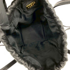 Loewe Vintage Anagram Logo Nappa Leather Drawstring Handbag Mini Tote Black — view 9