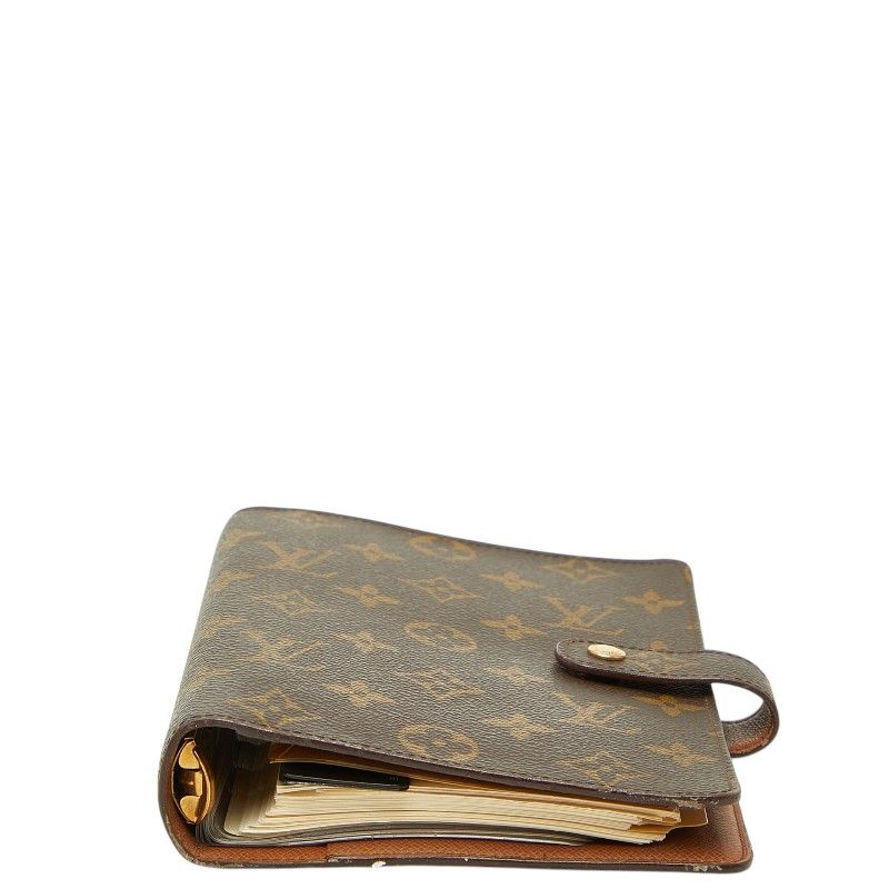Louis Vuitton Monogram Agenda System Planner Brown Leather — view 3