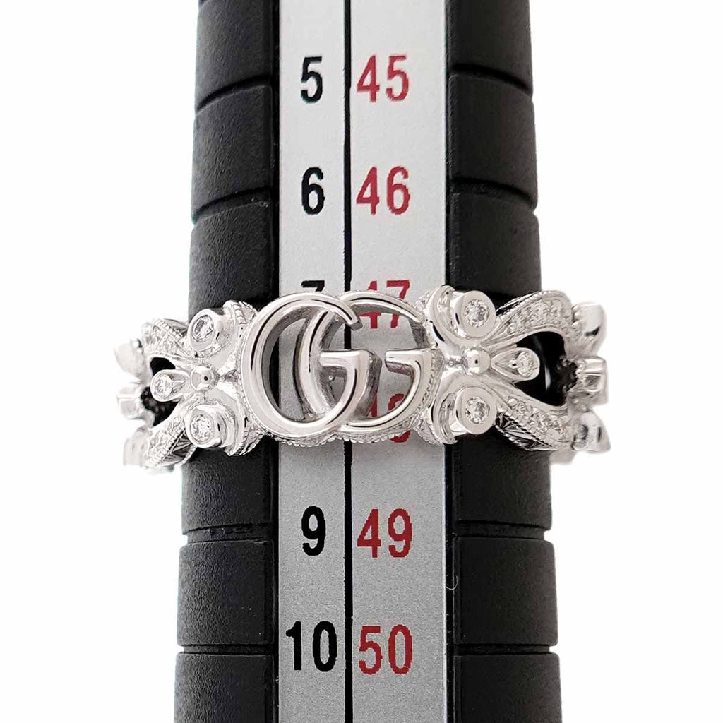 Gucci Flora Ring Diamond 18k WG White Gold — view 5