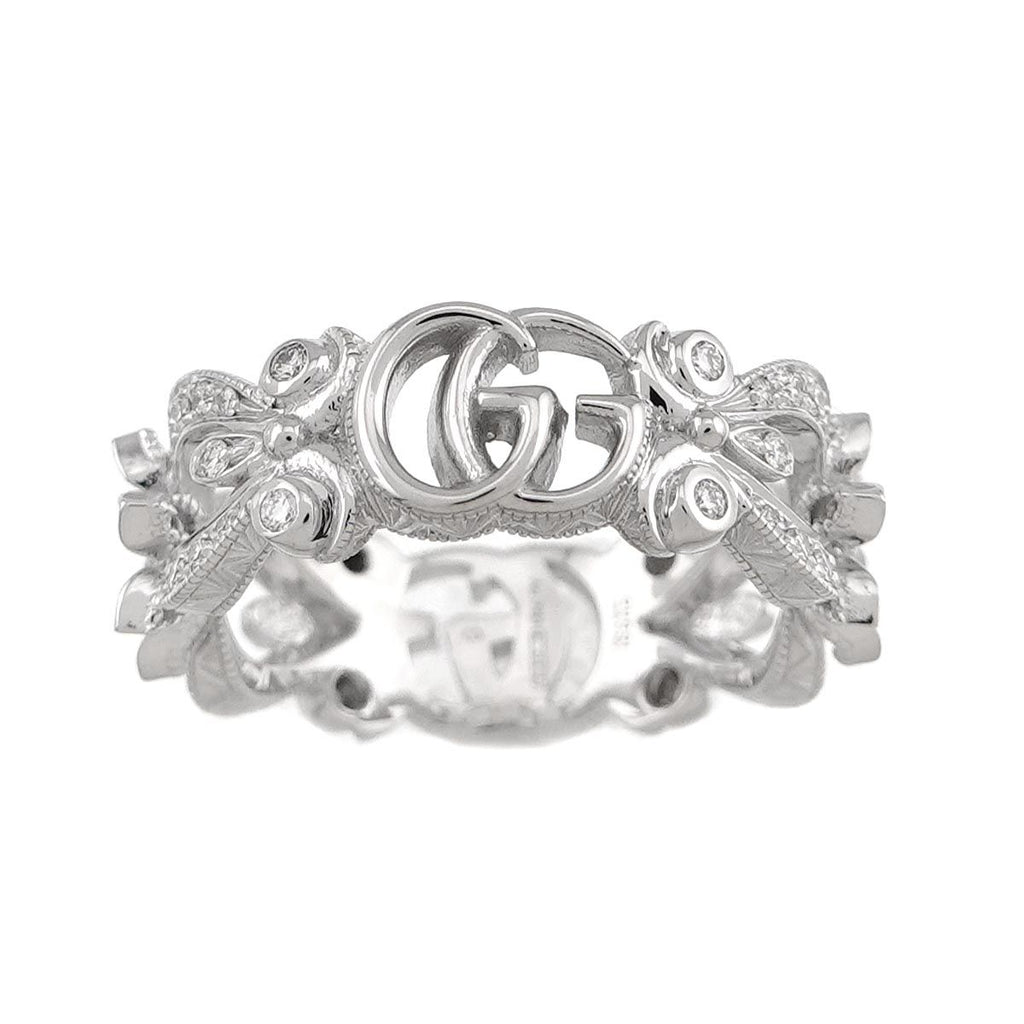 Gucci Flora Ring Diamond 18k WG White Gold — view 2
