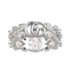 Gucci Flora Ring Diamond 18k WG White Gold — view 2