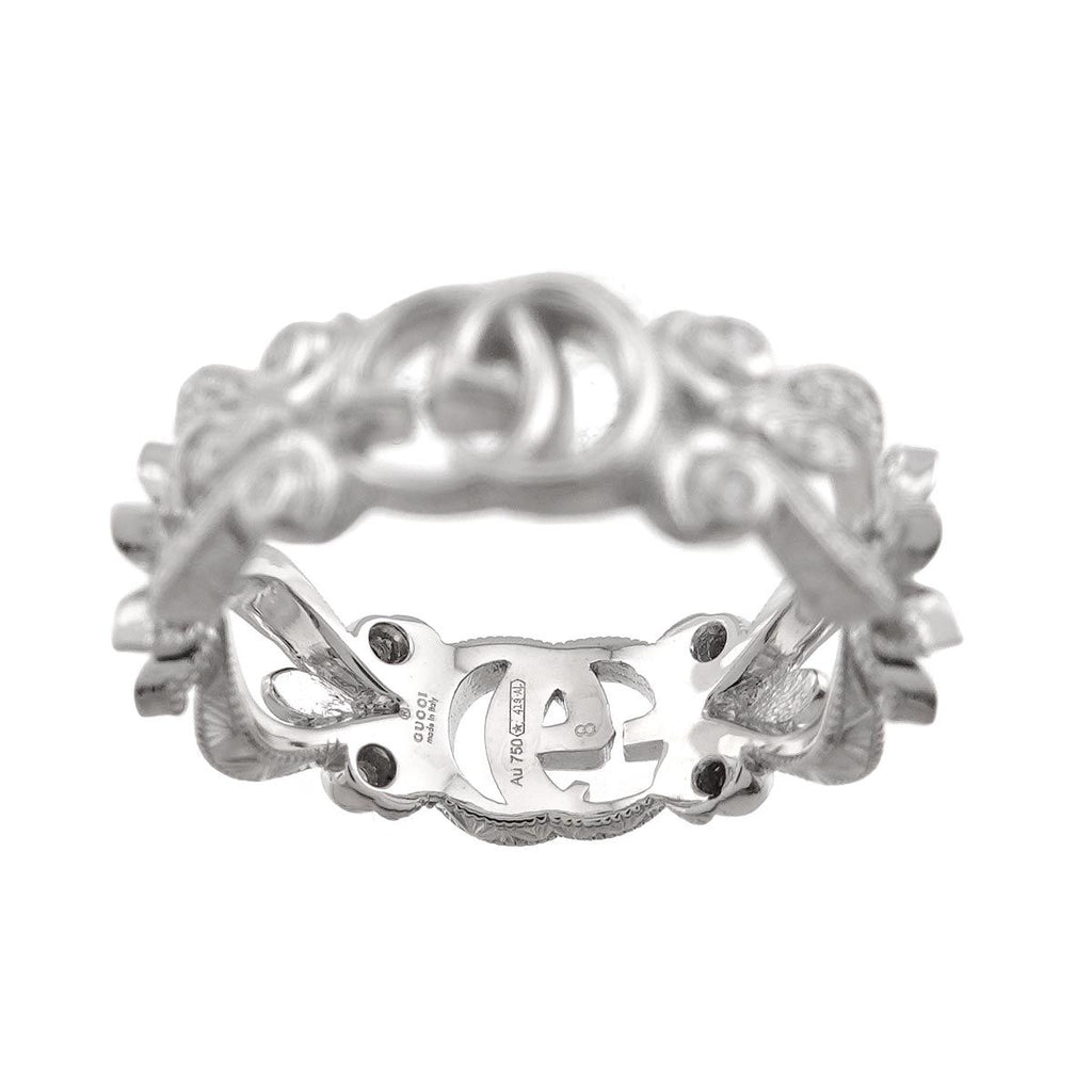 Gucci Flora Ring Diamond 18k WG White Gold — view 3