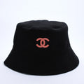 Chanel CC Logo Hat Cotton Black Pink Multicolor
