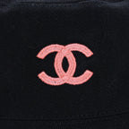 Chanel CC Logo Hat Cotton Black Pink Multicolor — view 3