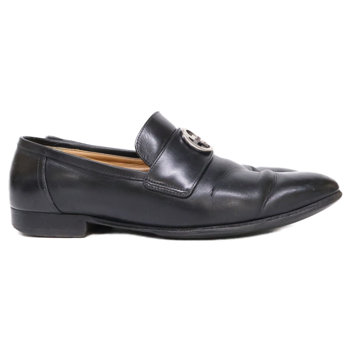 Gucci Interlocking Leather Loafers — view 4