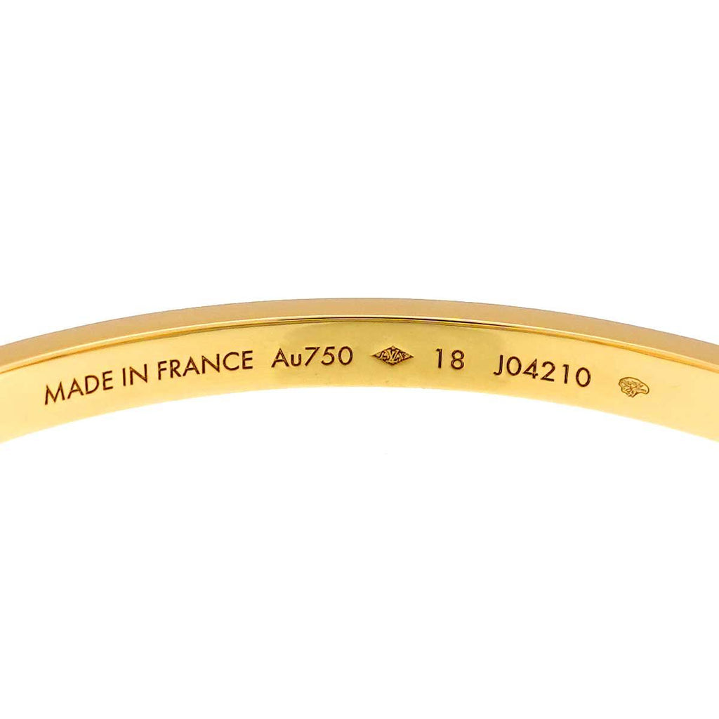Louis Vuitton Empreinte 18 cm Bangle Bracelet 18k YG Yellow Gold — view 7