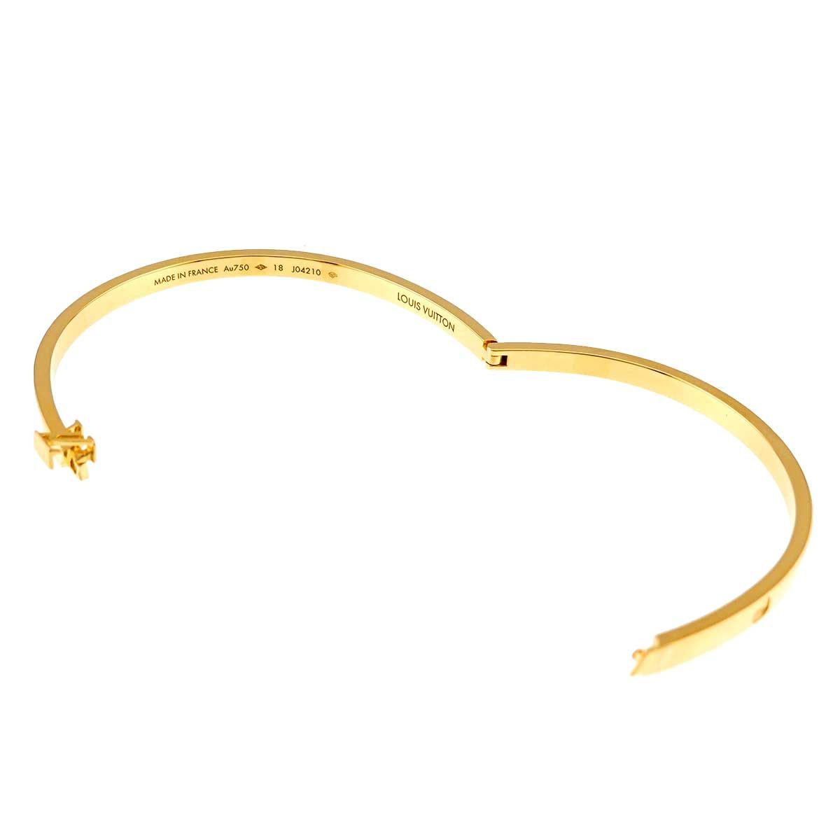 Louis Vuitton Empreinte 18 cm Bangle Bracelet 18k YG Yellow Gold — view 3