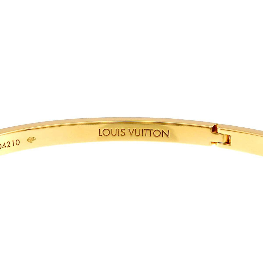 Louis Vuitton Empreinte 18 cm Bangle Bracelet 18k YG Yellow Gold — view 6