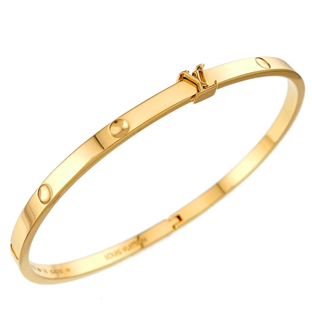 Louis Vuitton Empreinte 18 cm Bangle Bracelet 18k YG Yellow Gold — view 4