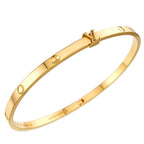 Louis Vuitton Empreinte 18 cm Bangle Bracelet 18k YG Yellow Gold — view 4