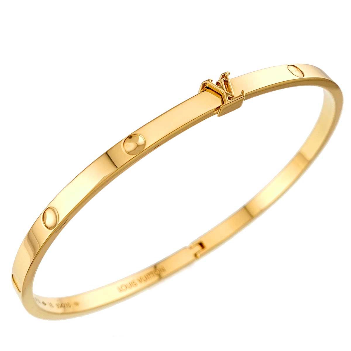 Louis Vuitton Empreinte 18 cm Bangle Bracelet 18k YG Yellow Gold — view 4