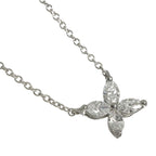Tiffany & Co Victoria Diamond Necklace Small 41 cm Pt Platinum Flower — view 3