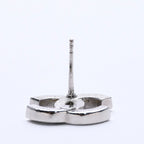 Chanel CC Logo Single Earrings 24 Rhinestone Silver Black Clear — view 7