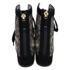 Dior Naughtily-d Suede Embroidered Mesh Butterfly Lace Up Heels Short Boots — view 3
