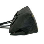 Prada Logo Ribbon Motif Leather Tote Boston Bag Black — view 5