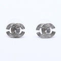 Chanel CC Logo Earrings 00 Metal Silver